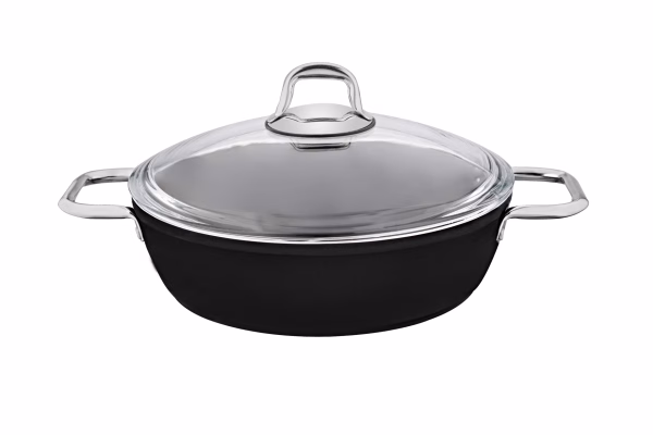 Bicoat Serisi Tekli Karnıyarık Tencere (Black) - 28 Numara