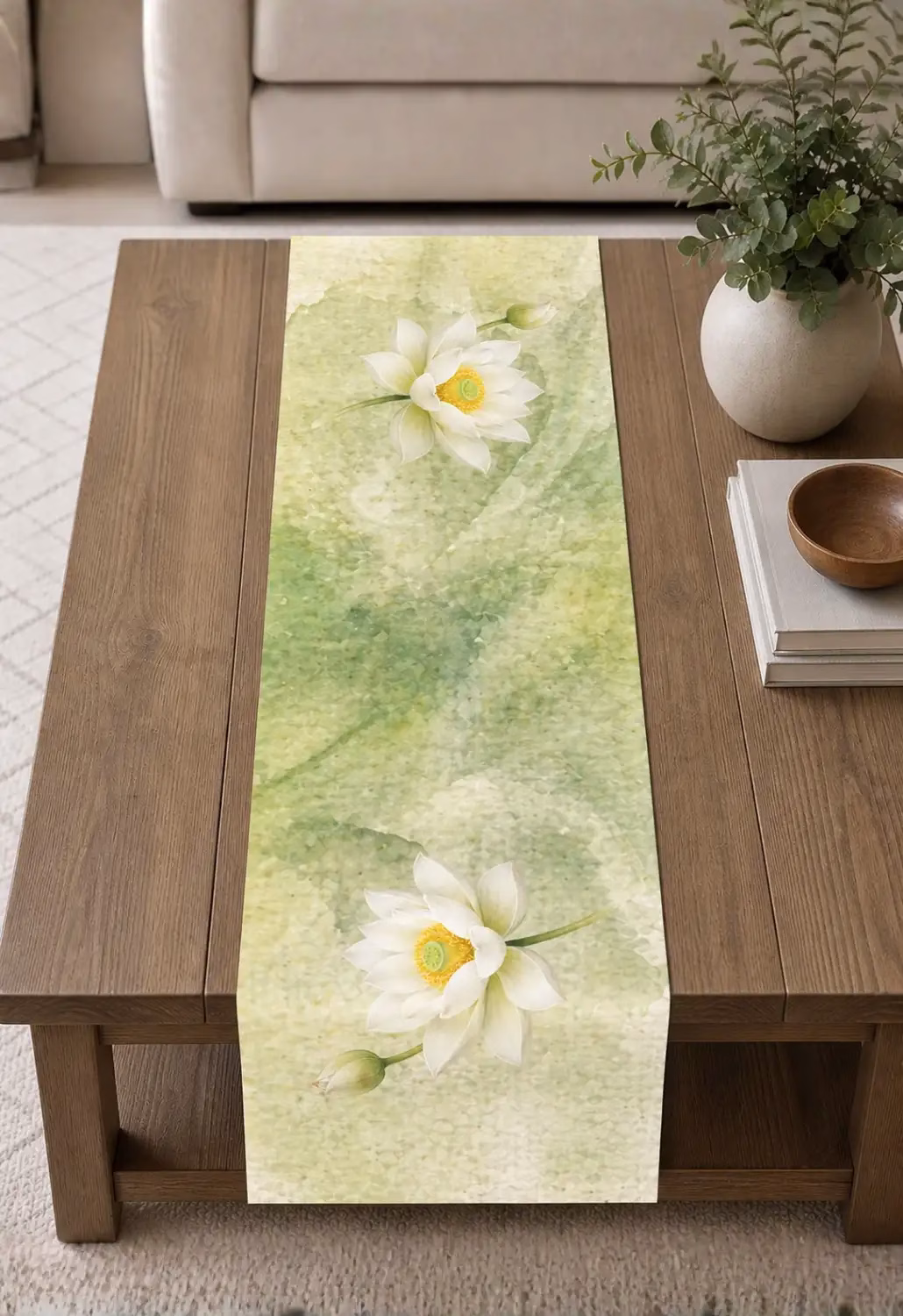 Lotus Çiçekli Runner